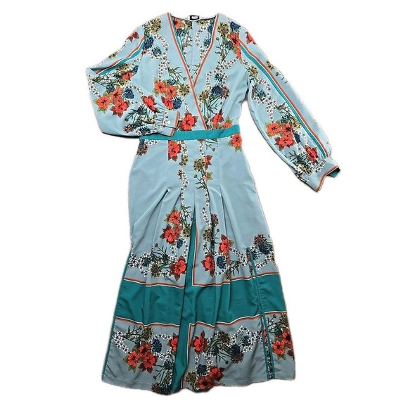 Sandro Paris Women's Maxi Dress Womens 38 US 6 Medium Green Floral - Picture 1 of 13